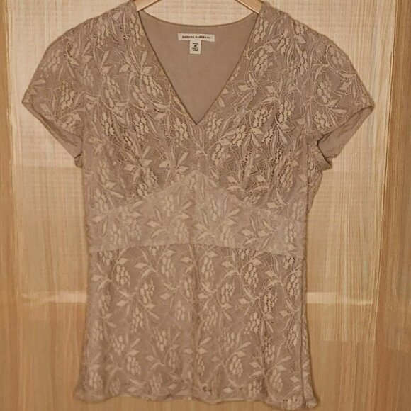Banana Republic Petite Lacey Lined Side Zip 8P - Picture 1 of 6